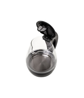 Kettle | Adler | Kettle | AD 1224 | Standard | 2000 W | 1.5 L | Glass | 360 rotational base | Black