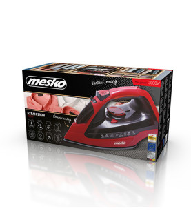 Mesko | Iron | MS 5031 | Steam Iron | 2400 W | Continuous steam 40 g/min | Steam boost performance 70 g/min | Red/Black