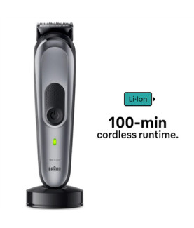 Braun | All-in-one Trimmer | MGK7420 | Cordless | Number of length steps 13 | Black/Grey