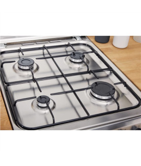 INDESIT Cooker | IS5G1PMX/E/1 | Hob type Gas | Oven type Gas | Stainless steel | Width 50 cm | Grilling | Depth 60 cm | 59 L