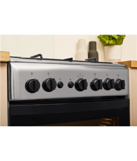 INDESIT Cooker | IS5G1PMX/E/1 | Hob type Gas | Oven type Gas | Stainless steel | Width 50 cm | Grilling | Depth 60 cm | 59 L