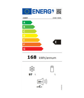Candy | Freezer | CHAE 1002E | Energy efficiency class E | Chest | Free standing | Height 84.5 cm | Total net capacity 97 L | W