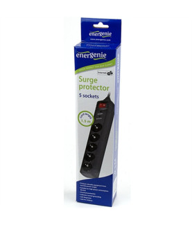 Surge Protector SPG5-C-5/ 1.5 m/ 5 Sockets/ Black