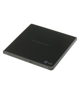 H.L Data Storage | Ultra Slim Portable DVD-Writer | GP57EB40 | Interface USB 2.0 | DVD R/RW | CD read speed 24 x | CD write spe