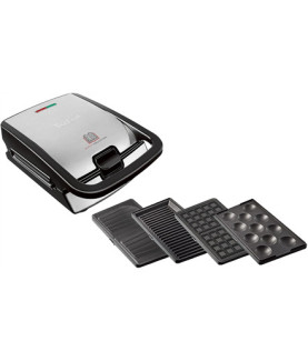 TEFAL | Sandwich Maker | SW854D | 700 W | Number of plates 4 | Number of pastry 2 | Black/Stainless steel