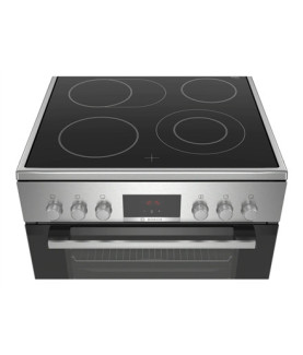 Bosch | Cooker | HKR39A250U | Hob type Vitroceramic | Oven type Electric | Stainless steel | Width 60 cm | Electronic ignition 