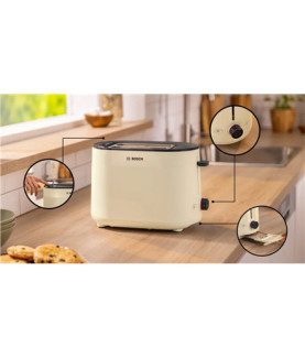 Bosch Toaster | TAT2M127 MyMoment | Power 950 W | Number of slots 2 | Housing material Plastic | Beige