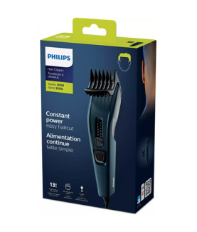 Philips | Hair clipper | HC3505/15 | Corded | Number of length steps 13 | Step precise 2 mm | Black/Blue