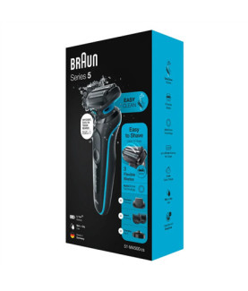 Braun | Shaver | 51-M4500cs | Operating time (max) 50 min | Wet & Dry | Black/Blue