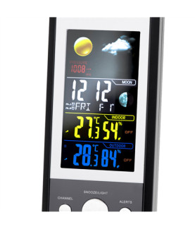 Mesko | MS 1177 | Black | Colorful Digital Display | Weather station