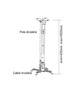 Sunne | Projector Ceiling mount | Tilt, Swivel | Maximum weight (capacity) 20 kg | Black