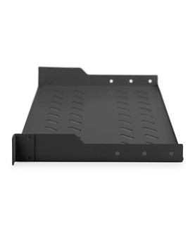 Digitus | Fixed Shelf for Racks | DN-19 TRAY-1-SW | Black | The shelves for fixed mounting can be installed easy on the two fro