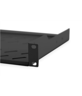 Digitus | Fixed Shelf for Racks | DN-19 TRAY-1-SW | Black | The shelves for fixed mounting can be installed easy on the two fro