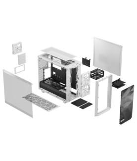 Fractal Design | Meshify 2 Lite TG Clear | Side window | White | E-ATX | Power supply included No | ATX