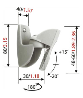 Vogels | Loundspeaker Mount | VLB500 2 pcs. | Turn, Tilt | Maximum weight (capacity) 5 kg | Black