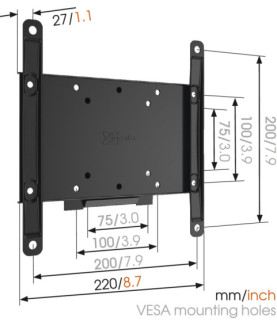 Vogels | Wall mount | MA2000-A1 | Fixed | 26-40 " | Maximum weight (capacity) 30 kg | Black