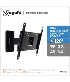 Vogels | Wall mount | MA2030-A1 | Full motion | 19-40 " | Maximum weight (capacity) 15 kg | Black