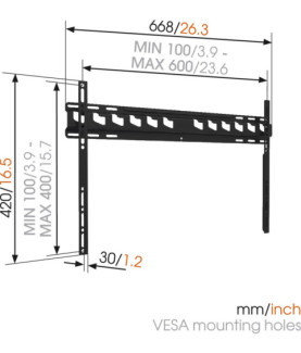 Vogels | Wall mount | MA4000-A1 | Fixed | 40-80 " | Maximum weight (capacity) 80 kg | Black