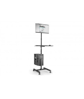 Digitus | Mobile workstation with individual height adjustment | DA-90374 | Monitor Mount, PC Holder | 17-32 " | Black