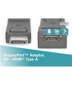 Digitus | DisplayPort to HDMI adapter | HDMI | DisplayPort | DP to HDMI