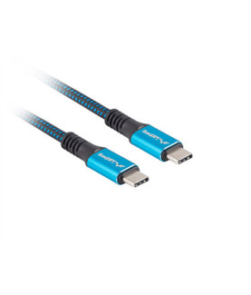 Lanberg | USB-C to USB-C Cable | Black/Blue | 1.2 m