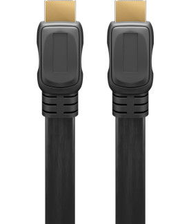 Goobay | High Speed HDMI Flat Cable with Ethernet | Black | HDMI male (type A) | HDMI (type A) | HDMI to HDMI | 2 m