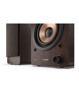 Sharp CP-SS30 Bookshelf Speakers, Brown | Sharp | Speakers | CP-SS30(BR) Bookshelf | 60 W | Bluetooth | Brown | Wireless connec