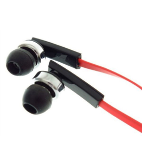 Gembird | Porto earphones with microphone and volume control with flat cable | Built-in microphone | 3.5 mm | Red/Black