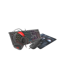 GENESIS COMBO set 4in1 cobalt 330 rgb keyboard + mouse +headphones + mousepad, us layout | Genesis | Wired | On-Ear | COMBO set