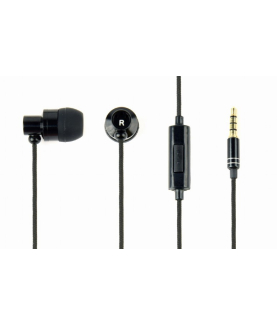 Gembird | Metal earphones with microphone "Paris" | Built-in microphone | 3.5 mm | Black