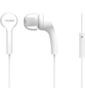 Koss | Headphones | KEB9iW | Wired | In-ear | Microphone | White