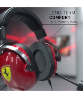 Thrustmaster | Gaming Headset | DTS T Racing Scuderia Ferrari Edition | Wired | Over-Ear | Red/Black