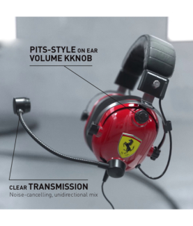 Thrustmaster | Gaming Headset | DTS T Racing Scuderia Ferrari Edition | Wired | Over-Ear | Red/Black