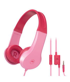 Motorola | Kids Wired Headphones | Moto JR200 | Over-Ear Over-Ear | Built-in microphone | 3.5 mm plug | Pink