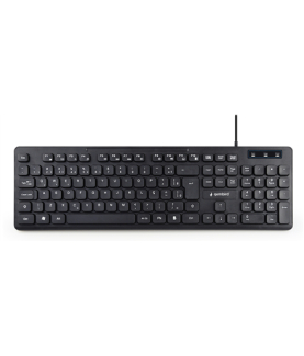 Gembird | Multimedia Keyboard | KB-MCH-04 | Multimedia | Wired | US | Black