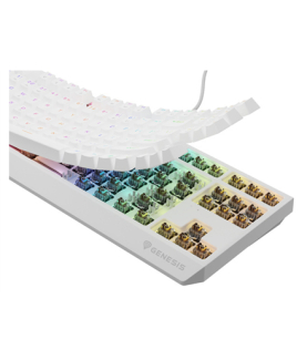 Genesis THOR 230 | Mechanical Gaming Keyboard | Wired | US | White | USB Type-A | Outemu Brown