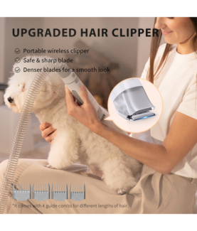 PETKIT | Air Clipper Pet Grooming Vacuum Kit 5in1 | LM4 | Grey/White