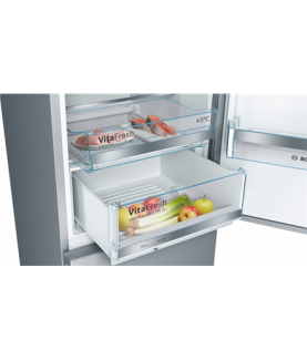 Bosch | Refrigerator | KGE398IBP Series 6 | Energy efficiency class B | Free standing | Combi | Height 201 cm | Fridge net capa