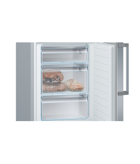 Bosch | Refrigerator | KGE398IBP Series 6 | Energy efficiency class B | Free standing | Combi | Height 201 cm | Fridge net capa