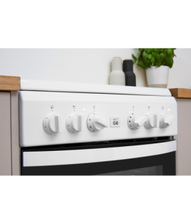 INDESIT | Cooker | IS5V8GMW/E | Hob type Vitroceramic | Oven type Electric | White | Width 50 cm | Grilling | Depth 60 cm | 57 