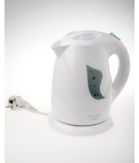 Adler | Kettle | AD 08 | Standard | 850 W | 1 L | Plastic | 360 rotational base | White