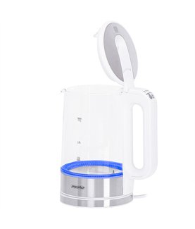 Mesko | Kettle | MS 1301w | Electric | 1850 W | 1.7 L | Glass/Stainless steel | 360 rotational base | White