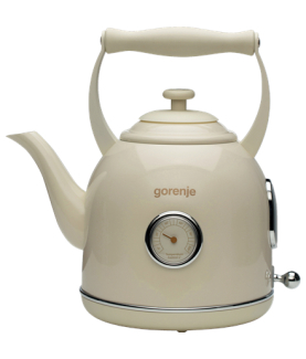 Gorenje | Kettle | K17CLIN | Electric | 2000 W | 1.7 L | Plastic/Metal | 360 rotational base | Ivory