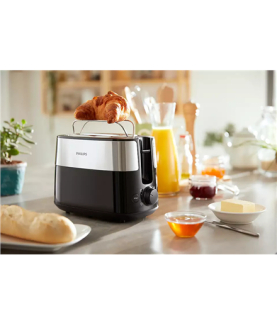 Philips | Toaster | HD2516/90 Daily Collection | Power 830 W | Number of slots 2 | Housing material Plastic | Black