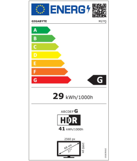 Gigabyte | Gaming Monitor | M27Q-EK | 27 " | IPS | QHD | 170 Hz | 0.5 ms | 2 560 x 1440 pixels | 3 50 cd/m | HDMI ports quantit