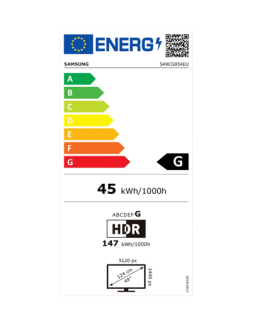 Samsung | Odyssey G9 G95C LS49CG954EUXEN | 49 " | VA | 32:9 | 240 Hz | 1 ms | 5120 x 1440 pixels | 450 cd/m | HDMI ports quanti