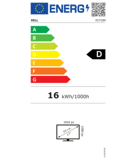 Dell | P2725H | 27 " | IPS | 16:9 | 100 Hz | 8 ms | 1920 x 1080 pixels | 300 cd/m | HDMI ports quantity 1 | Black | Warranty 36