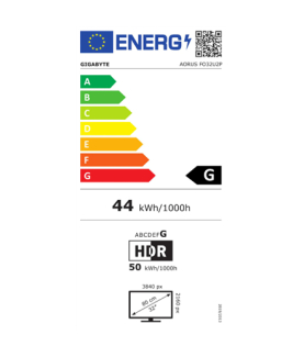 Gigabyte | AORUS FO32U2P EK1 | 31.5 " | UHD | 16:9 | 240 Hz | 0.03 ms | 3840 x 2160 pixels | 250 cd/m | HDMI ports quantity 2 |