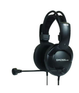 Koss | Headphones | SB40 | Wired | On-Ear | Microphone | Black