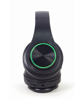 Gembird | Stereo Headset with LED Light Effects | BHP-LED-01 | Bluetooth | On-Ear | Wireless | Black